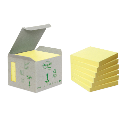 BLOCCO 100foglietti Post-itÂ® Notes Green 76x76mm 654-1B GIALLO